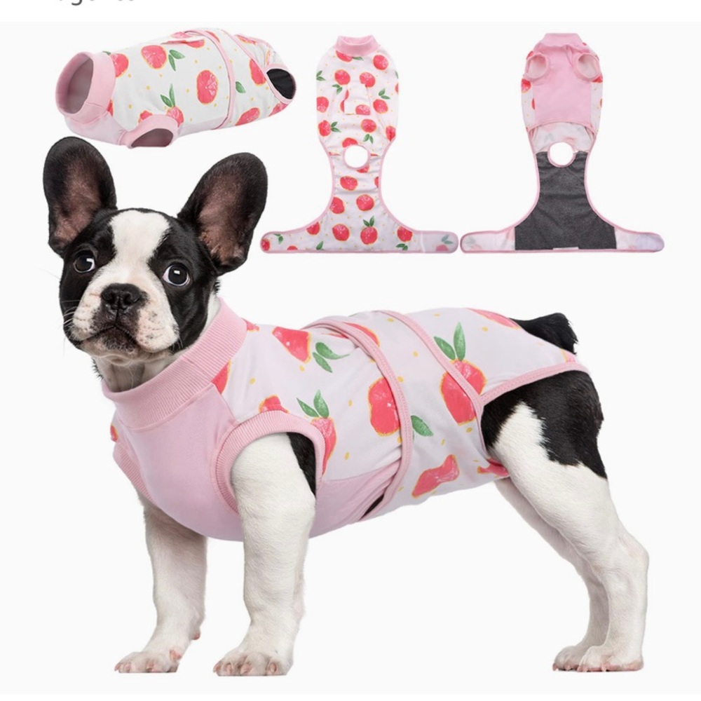 (New without tags) Recovery Suit for Dogs and Cats After Surgery, Size S ,Cotton